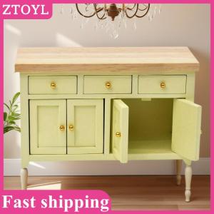 ZTOYL💝 1Pcs 1 12 Scale Dollhouse Cabinet Living Room Miniature Birch Doll House Simulation Storage Cabinet DIY Accessories