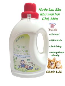 Nước lau sàn khử mùi hôi Chó Mèo Biopro Hương chanh chai 1.2L Giúp Sàn sạch bóng Khử mùi hôi Diệt khuẩn nhanh chóng