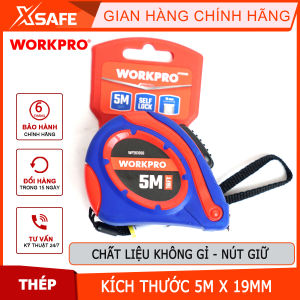 Thước cuộn thép tự khóa kích thước 5Mx19mm Workpro - WP261006