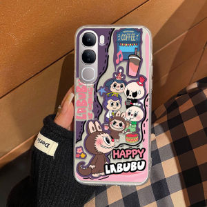 Vỏ điện thoại Vivo y21d y04s V60 Lite V50 Lite y29s y29t Y200 5G mới 2025 phổ biến màu hồng truyện tranh labubu mô hình trong suốt Silicon mềm điện thoại casingvivo y21d vỏ điện thoại