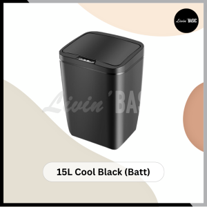 🌟SG INSTOCK🌟 15L Contactless Sensor Bin with Lid Smart Dustbin / Rubbish Bin / Waste Bin Automatic Sensor Trash Bin Singapore SG Big LIVINBASIC™