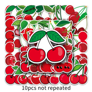 50PCS Cherry Cartoon Fruit Sticker Decorative Laptop Travel Case Water Bottle Waterproof PVC Sticker