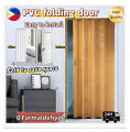 6mm PVC Accordion Sliding Door  Folding Door Suitable For Kitchen Bathroom Sliding Door household Partition Track Door Simple Door easy to install. 