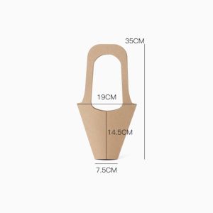 TRANQUIL HUT Romantic Flowers Paper Bag Thickened Simple Flower Arrangement Bag Multifunctional EnviroNmental Flower Packaging Bag Valentines Day