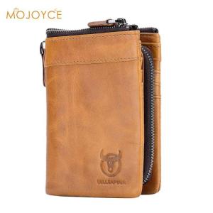 BULLCAPTAIN Genuine Leather Wallet Fashion Multi-slot Short Bifold Casual Soild Men Wallets Coin Pocket Purses Male Money Bag
