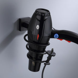 ที่แขวนไดร์เป่าผม ที่เก็บไดร์เป่าผม 2style ประหยัดพื้นที่ ดีไซน์สวย ทันสมัย วัสดุอลูมิเนียมสีดำ BE-02