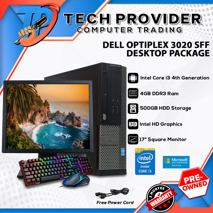 Set SALE】Dell Optiplex 3020 SFF Desktop Package Intel Core