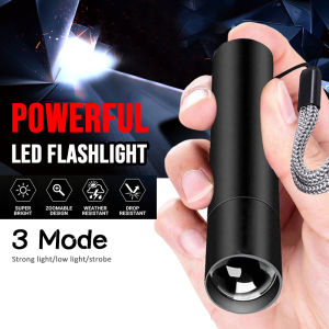 Strong LED Flashlight 3 Mode Rechargeable Waterproof LED Torch Light XPE COB USB Charge Bright Zoomable Flashlight 手电筒 Outdoor Sports