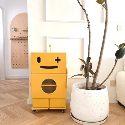 Creative Robot Mobile Cabinet Living Room Sofa Side Table Bedside Table Dopamine Cabinet Bedroom