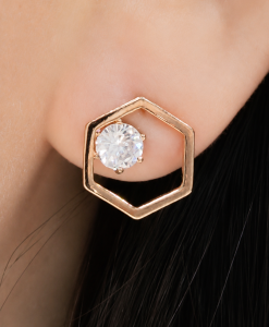 THE GLORIA Ribbon Bow Teardrop Simulated Diamond Stud Earrings / S925 Silver Needle Gold & Silver Studs