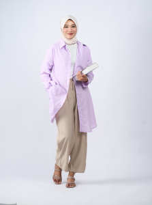 Hannah Kemeja SAPHIRE SALUR KECIL XXL MOTIF SALUR (N14) Katun