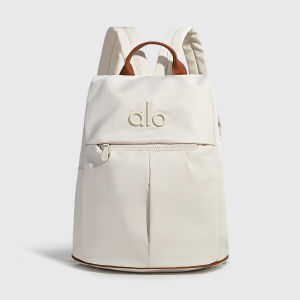 Vertical Silhouette Daily Rucksack Solid Pastel Neutral Tones Full Front Zip Pocket Padded Shoulder Straps Suitable For Light Training Short Campus Trip