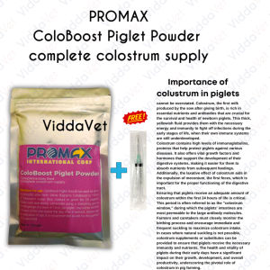 Viddavet Promax Coloboost piglet powder complete colustrum supply 25g and 50 g