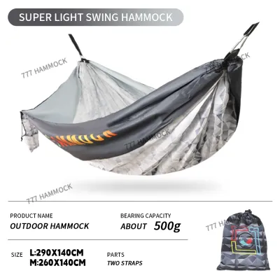 290X140CM Duyan Foldable Hammock Double Camping Cradle Adult Outdoor Hiking Hammock Printed Hammock