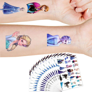 ZEEMIN Christmas Disney frozen kids Tattoo Sticker Anna Elsa Princess Anime Figure Cartoon Girls Christmas Birthday Gift 1PCS free shipping
