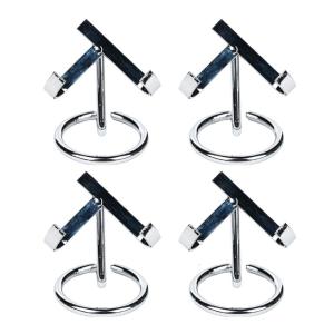 ผู้ถือขาตั้งโลหะ4ชิ้นสำหรับเก็บตัวอย่างอัญมณีชั้นวางเก็บรวบรวมแผ่นหินอาเกตแผ่นฟอสซิล