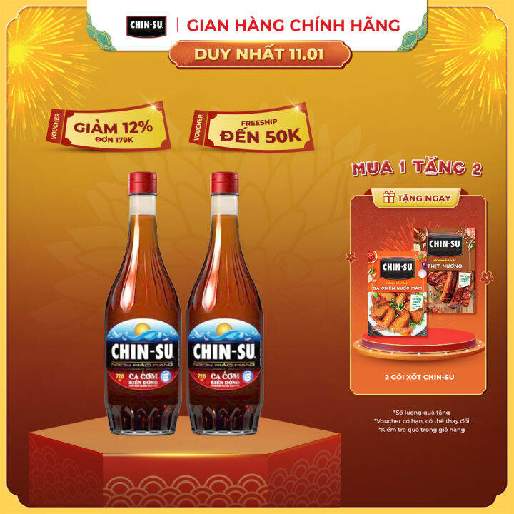 Combo 2 Nước Mắm Chin Su Cá Cơm Biển Đông Chai 720ml Lazada Vn