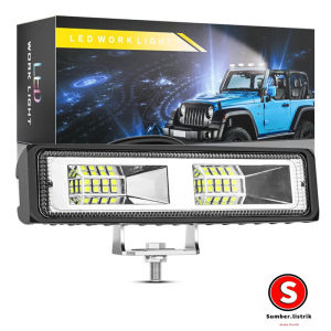 LAMPU LED TEMBAK MOBIL MOTOR 12V 6 MATA 16 MATA 24 MATA 28 MATA COB CREE SOROT KABUT LED BAR CREE