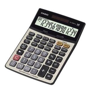 Casio Calculator เครื่องคิดเลข  คาสิโอ รุ่น  DJ-240D PLUS แบบตั้งโต๊ะ เหมาะสำหรับร้านค้า 14 หลัก สีทอง