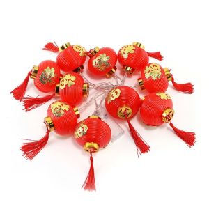 tsevd chinese new year lanterns cny pineapple 2026 新年灯笼 Decorative Chinese Lantern String Traditional Chinese Style Hanging Festival Red Lanterns New Year Lantern String Light 1.5/3M Spring Festival LED Lights String New Year
