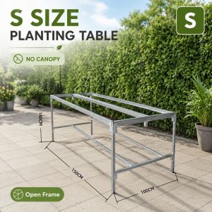 Metal Greenhouse Plant Rack with Transparent Cover Outdoor Vegetable Growing Stand for Home Garden