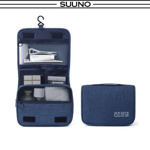 SUUNO Waterproof Portable Organized Toiletry Bag Travel Organizer Hanging Bag Cosmetic Bag Makeup Pouch Toiletries Foldable Beg Rak Accessories Tool Kit Set System Device Equipment Gadget Supply Essential