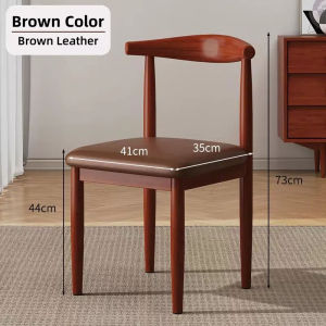 Accent Chair Dining Chair Home Chair Backrest Chair Leisure Chair Steel Chair Wooden Texture