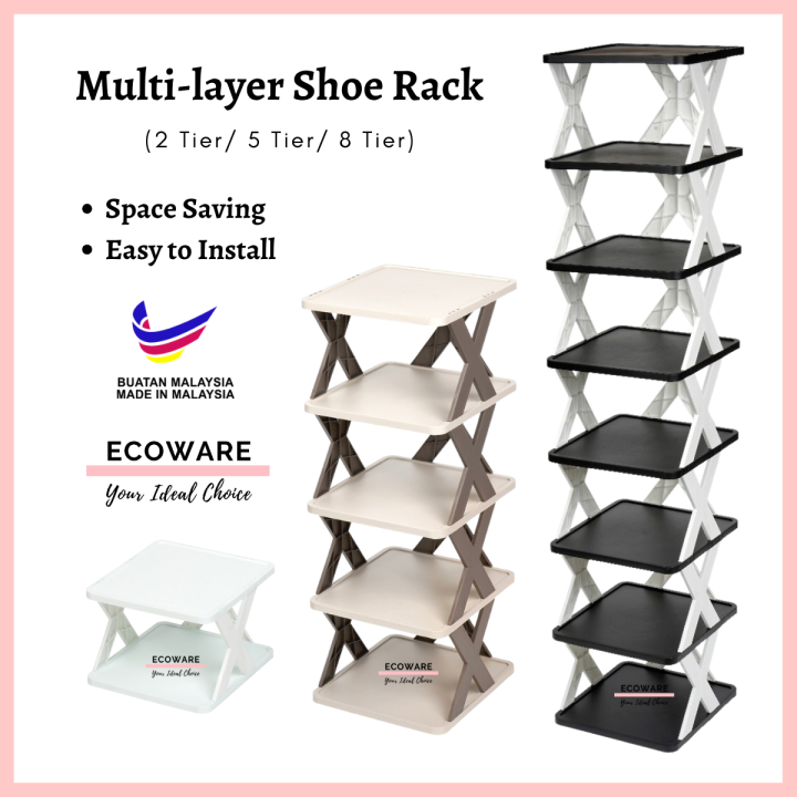 Rak Kasut Plastic Shoes Rack/ Multi-layer Shoe Rack/ Storage Cabinet ...