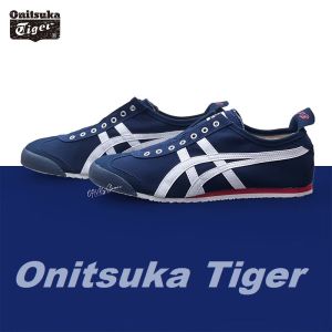 Original Tiger Shoes Classic Dark Blue White Mens and Womens Canvas Non-slip Lazy Shoes Comfortable Breathable Casual Sports Shoes D3K0N5099