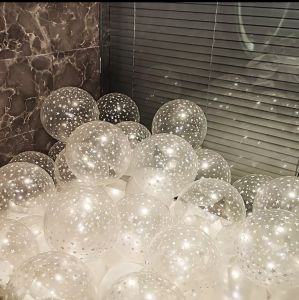 Chùm bóng bay trang trí set bóng trang trí sinh nhật combo 10 bóng bay trong suốt size 12 inch