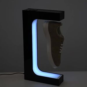 xpkQ Maglev Shoe Rack Headphone Stand Creative Illuminated Display Stand Floating Rotating Acrylic Maglev Display Rack Q8H3K