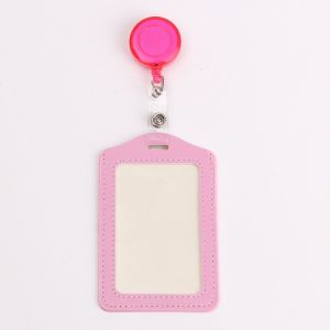 HOUCHU Protective Student Stationary Lanyards Badge Holder Retractable Pull Badge Holder Card Storage Case Card Badge Holder Work ID Card Credit Cards Protector Student Card Sleeves Transparent Card Cover Bus Card Holder