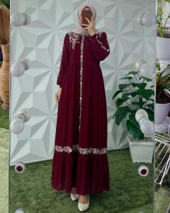 ZIFA FASHION // COD // MAYRA DRESS // GAMIS CRUTY BORDIR // FASHION WANITA PREMIUM TERMURAH // GAMIS CRUTY TERBARU // *RH