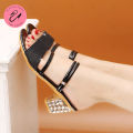 BS Korean Two-way Pointed Block Sandal for Women Fashion Summer Heels#611. 