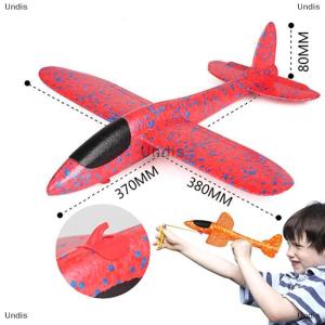 [COD] Undis Foam Hand Throw Airplane Rubber Band Ejection Launch Glider Plane 35CM Toys