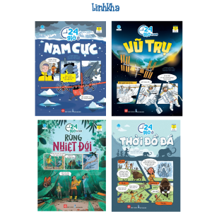 Sách Tranh Khoa Học Cho Trẻ Từ 6 Tuổi Trải Nghiệm 24 Giờ Sống Ở Nam Cực Vũ Trụ Rừng Nhiệt Đới -  (Đinh Tị)