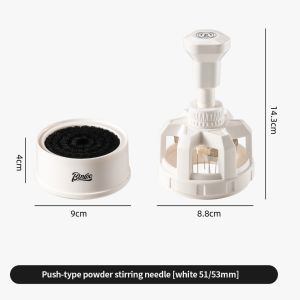BINCOO Coffee Dosing Ring Coffee Distributor Adjustable Depth Design for Coffee Ground Stirring Espresso Coffee Tool 51MM/58MM