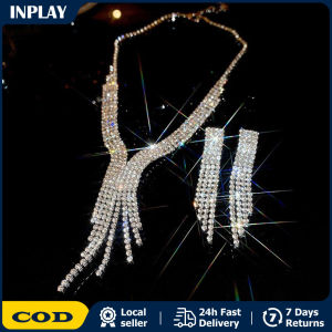 Luxury Statement Big Necklace Chocker Rhinestone Jewelry Fashion Crystal Tassel Chokers Necklaces for Women Halloween Long Tassel Rhinestone Choker Necklace for Women Elegant Exquisite Necklaces Engagement Jewelry Party Gifts