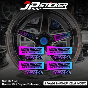 Stiker Velg Mobil Volk Racing Rays Engineering TE37 SL All Mobil Universal Reflektif
