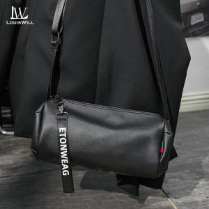 LouisWill Men Bags Shoulder Bag Fashion Cross Body Bag Leisure Messenger Bag Soft PU Bag Large Capacity Sling Bag Lightweight Casual Bag Men Fashion Leisure Bag Waterproof for Sport Street Travel Outdoor