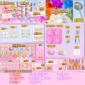 Đồ chơi squishy hình chân mèo bằng sáp gel cho trẻ em gái diy Bộ vật liệu bộ sáp lacquer lửa viên sáp bộ đầy đủ