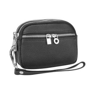 Royal Bagger Mini Coin Purses for Women Genuine Leather Change Pouch Zipper Wallet Large Capacity Wristlet Storage Bag 2748