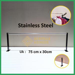 Gantungan Baju Kaki Kotak Stainless Steel