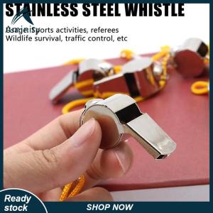 Aminiry[Love sports] นกหวีดกรรมการนกหวีดโลหะนกหวีดกีฬาสแตนเลสอุปกรณ์กีฬาพร้อมเชือกแขวน