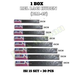 1 BOX Rel Laci Double Full Extension Slow Motion SM BM Soft Close Huben 45mm Uk 25cm