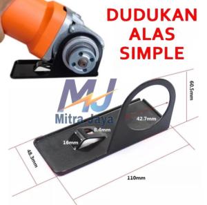 Bracket Mesin Gerinda Dudukan Alas Simple Bracket Mesin Gerinda Sedeharna Basic Tanpa Cover DIY Angle Grinder Base Frame Holder Polishing Cutting Machine Storage Hook
