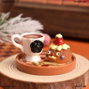 [COD] Season pet ถ้วยกาแฟลายดอกกุหลาบจิ๋ว3ชิ้น เซ็ตสำหรับตุ๊กตาอุปกรณ์ตุ๊กตาของเล่นเด็กผู้หญิง