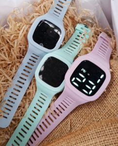 รุ่นขายดี LED Watch นาฬิกาแฟชั่น ดีไซน์ใหม่ ไม่ซ้ำใคร บอกเวลาดิจิตอล สีพาสเทล