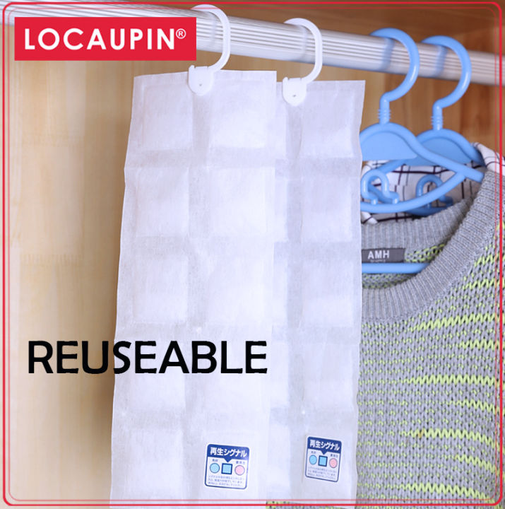 Locaupin Reusable Hanging Moisture Absorber Wardrobes, Humidity Bags