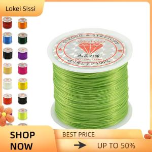 Lokei 50M Strong Stretch Elastic Cord Wire rope Bracelet Necklace String Bead 0.5mm